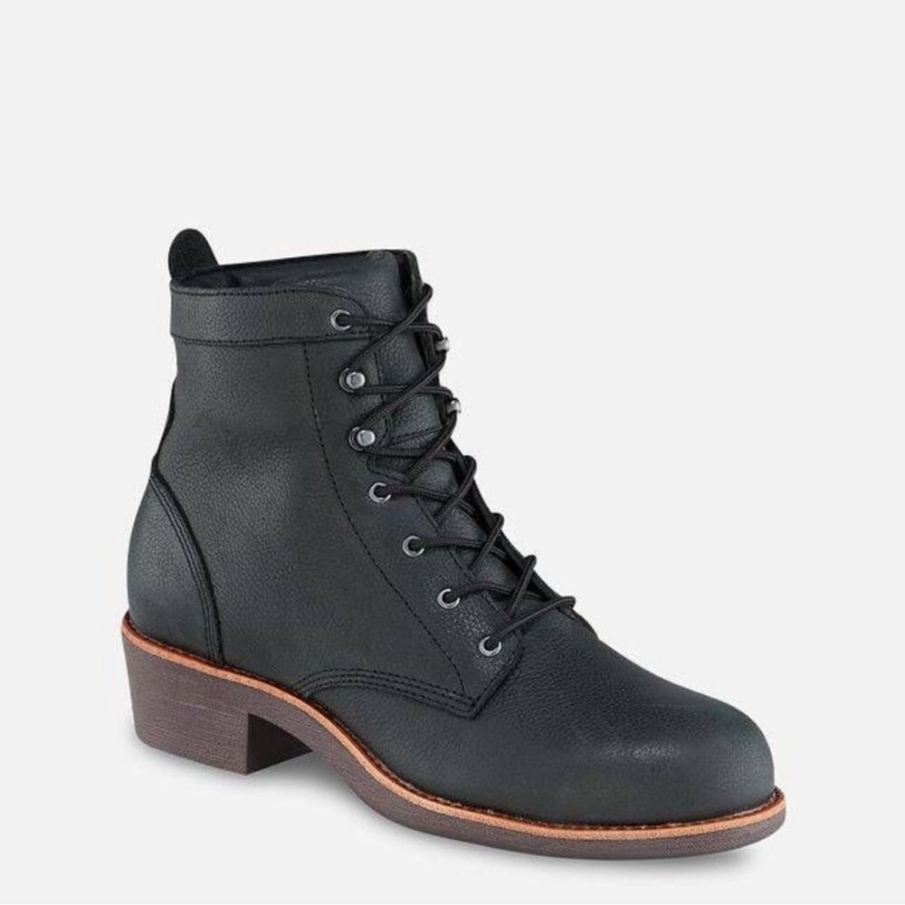 NEW WORX By Red Wing Shoes Black Steel Toe Boots - Picture 3 of 13